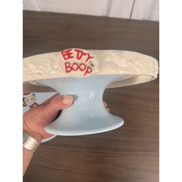 Betty Boop Christmas Holiday plate with pudgy dog retro collectible VTG cartoon - Picture 3 of 7